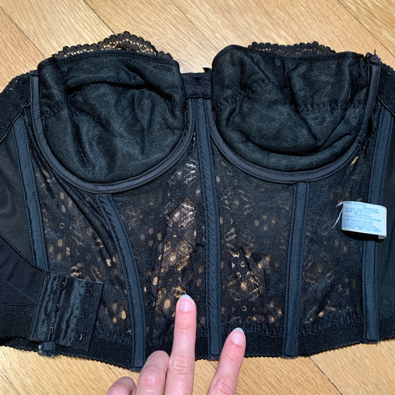 Vintage Black Lace Bustier