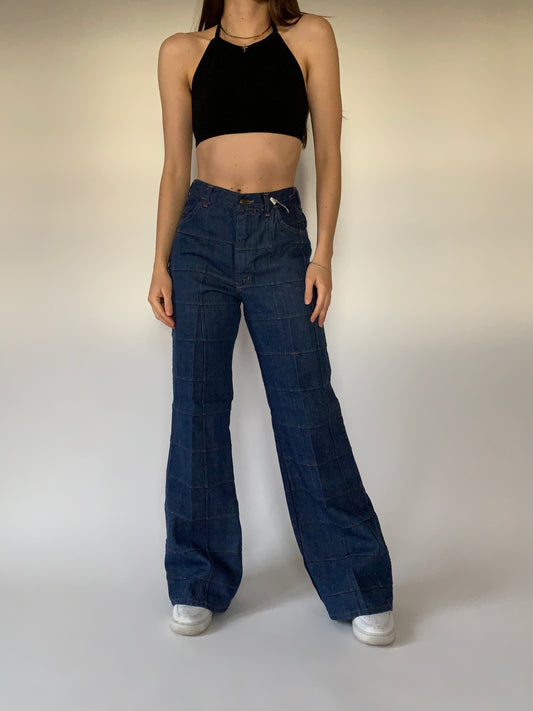 Vintage 1970s Deadstock Patchwork Jeans