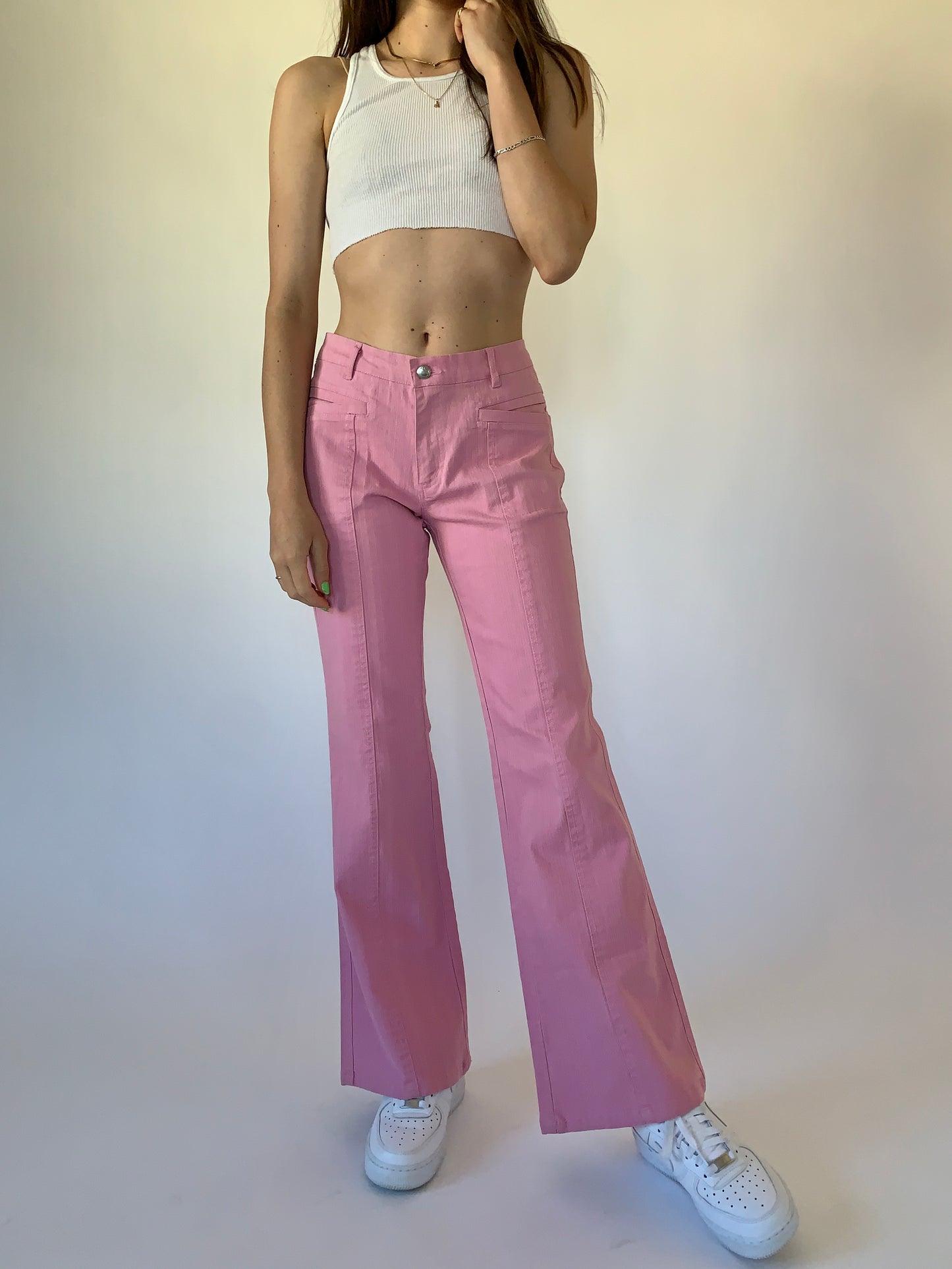 Y2K Pink Flares