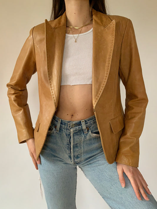 Vintage Leather Blazer