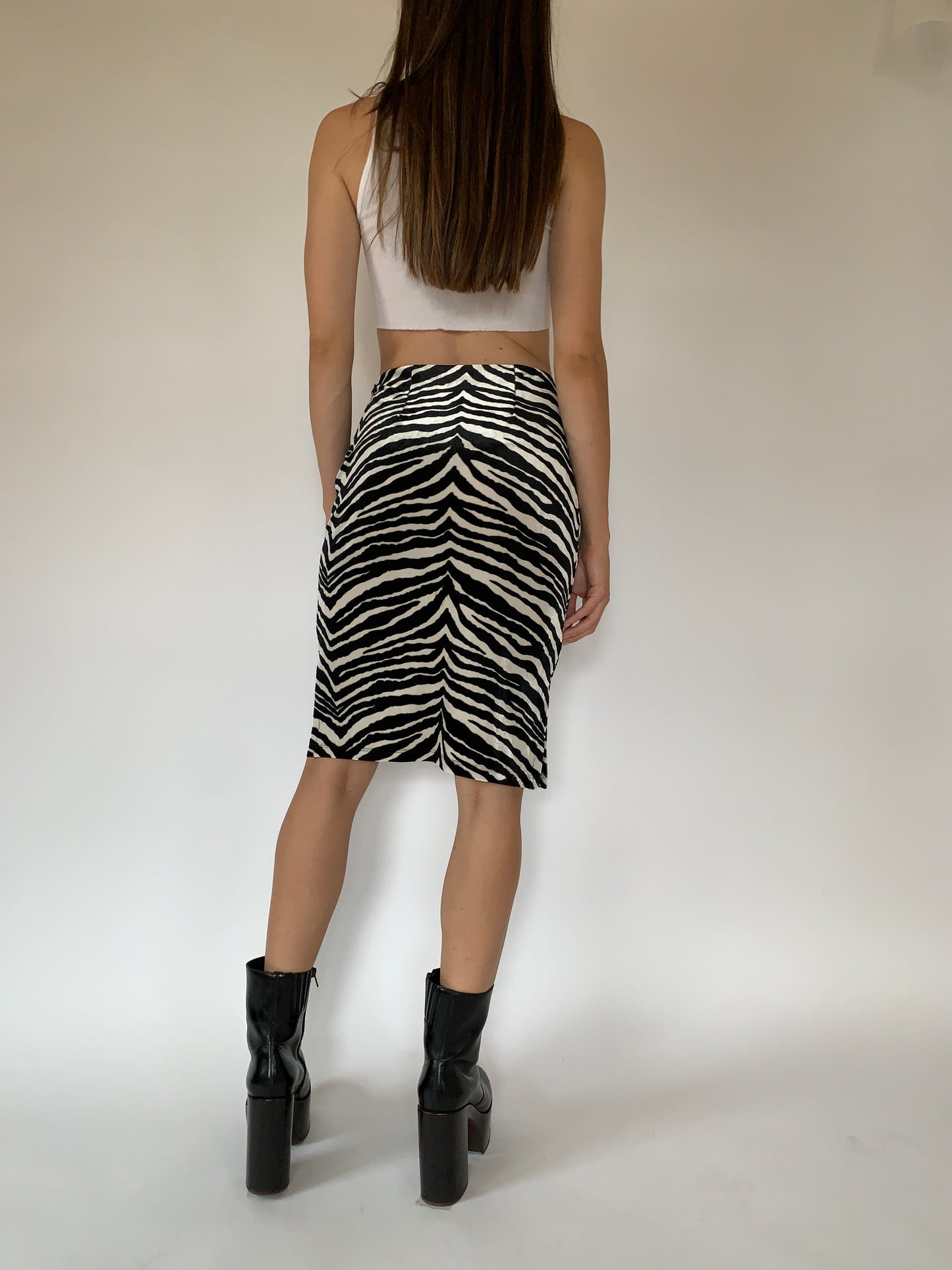 Vintage 1990s Zebra Skirt