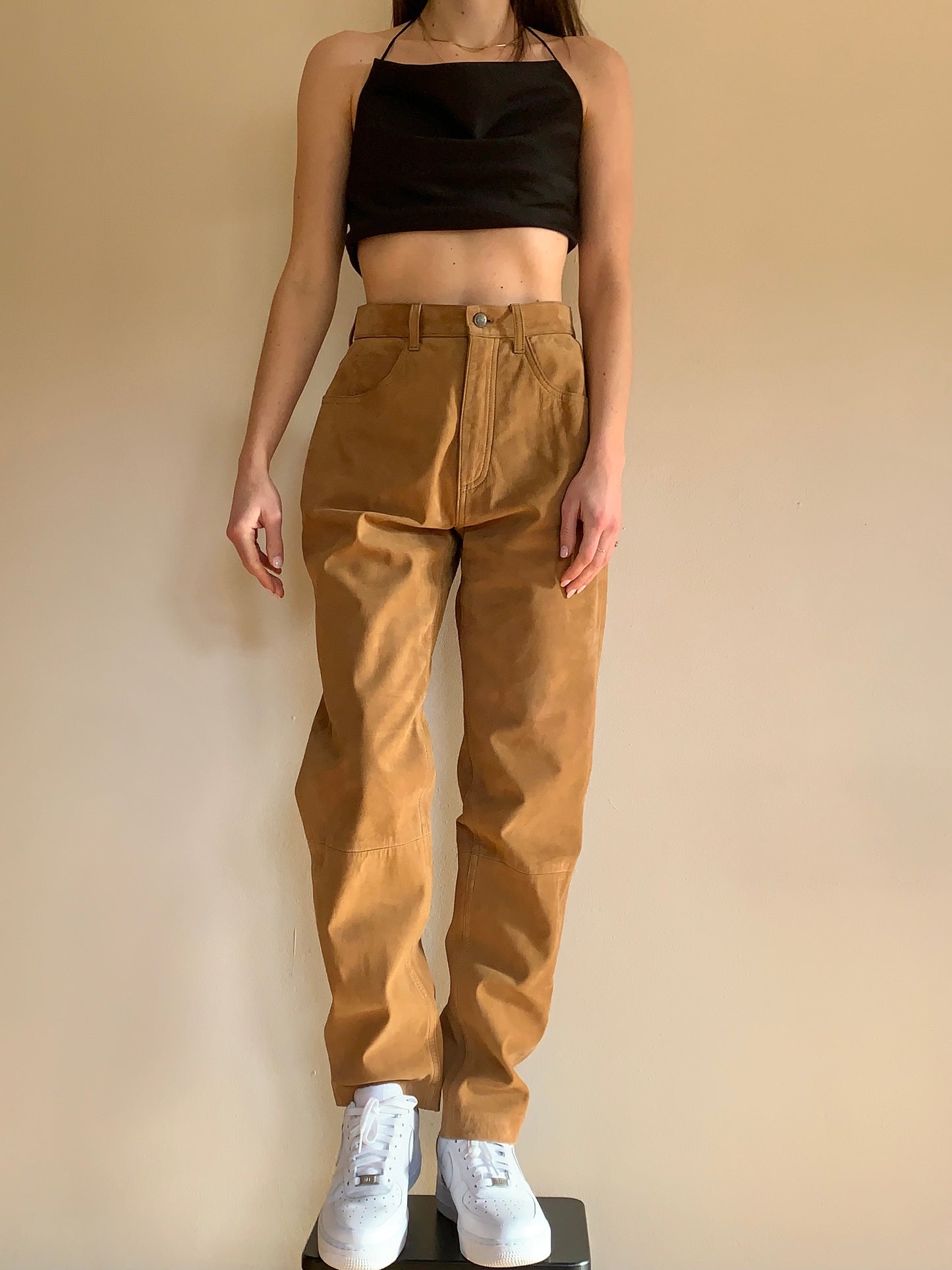 Vintage Guess Suede Leather Pants
