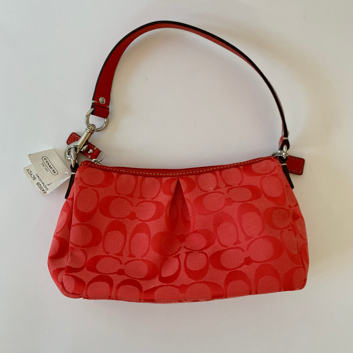 バッグ archive y2k coach gimmick bag Authentic Rare Coach Monogram Y2K Pink/Red Flower Bag New