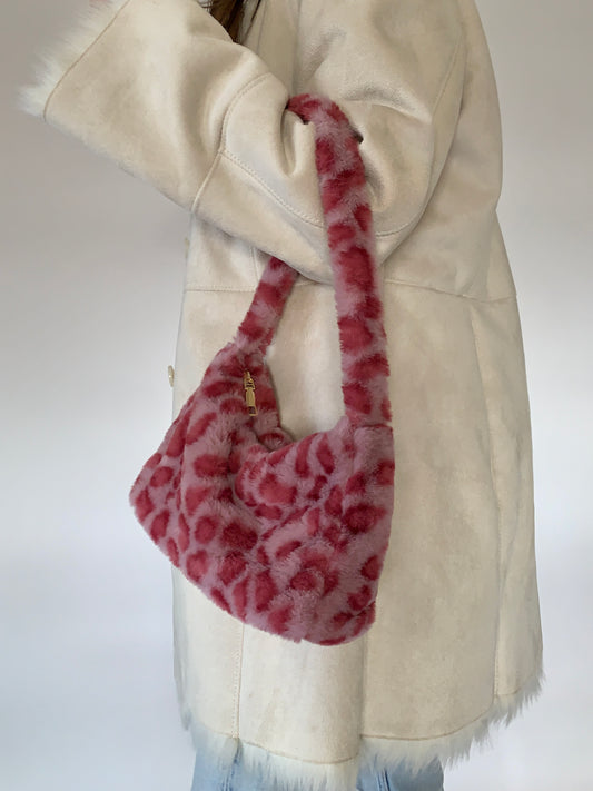 Fuzzy Leopard Purse