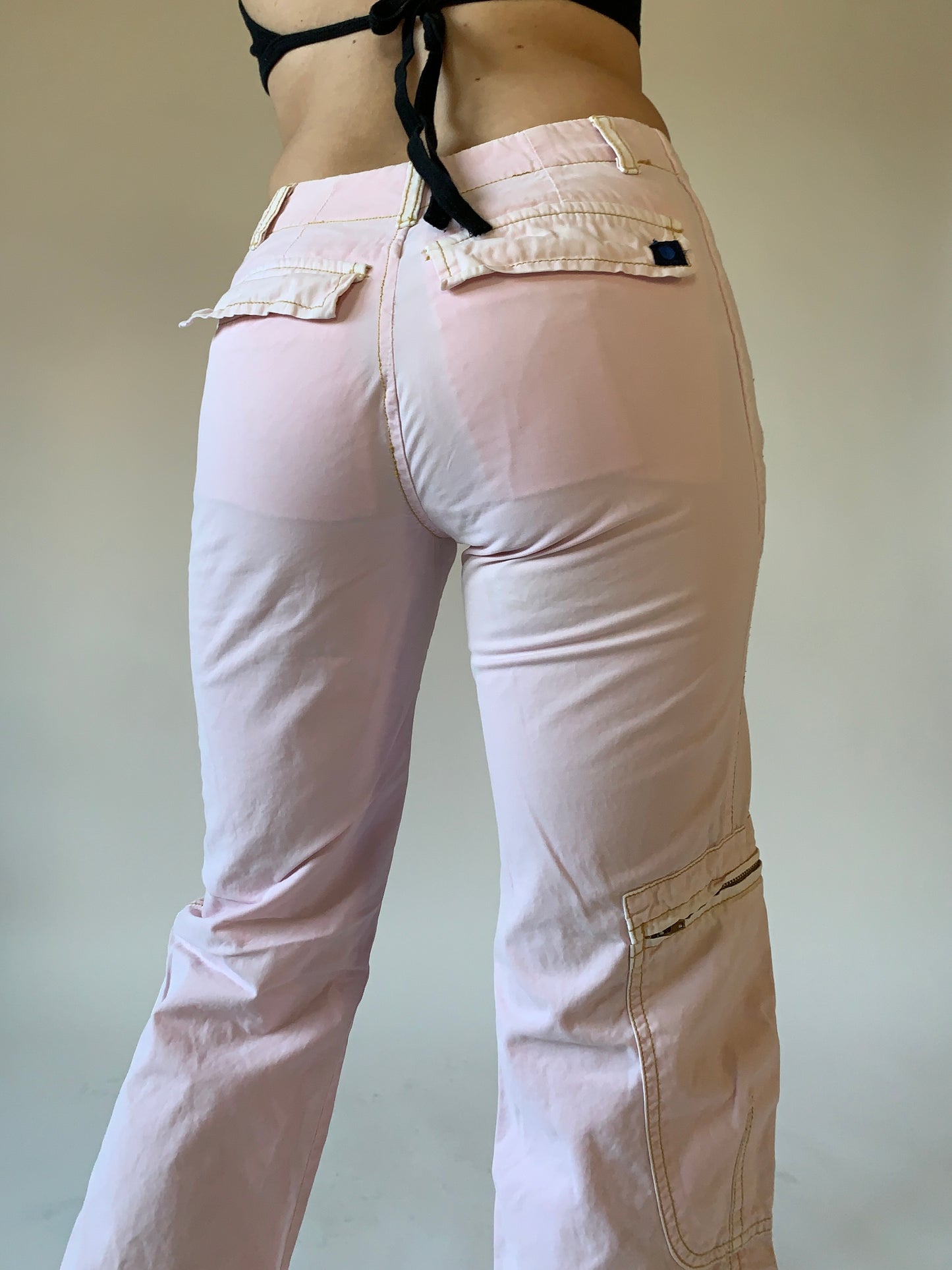 Y2K Baby Pink Cargos