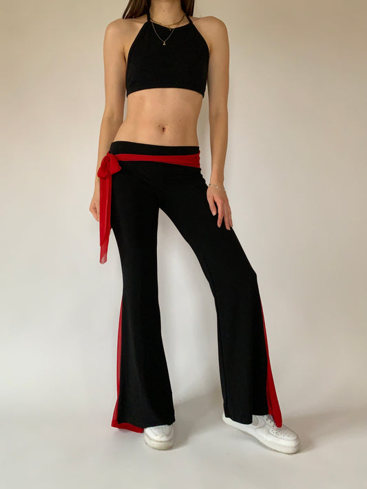 Y2K Belted Bellbottoms