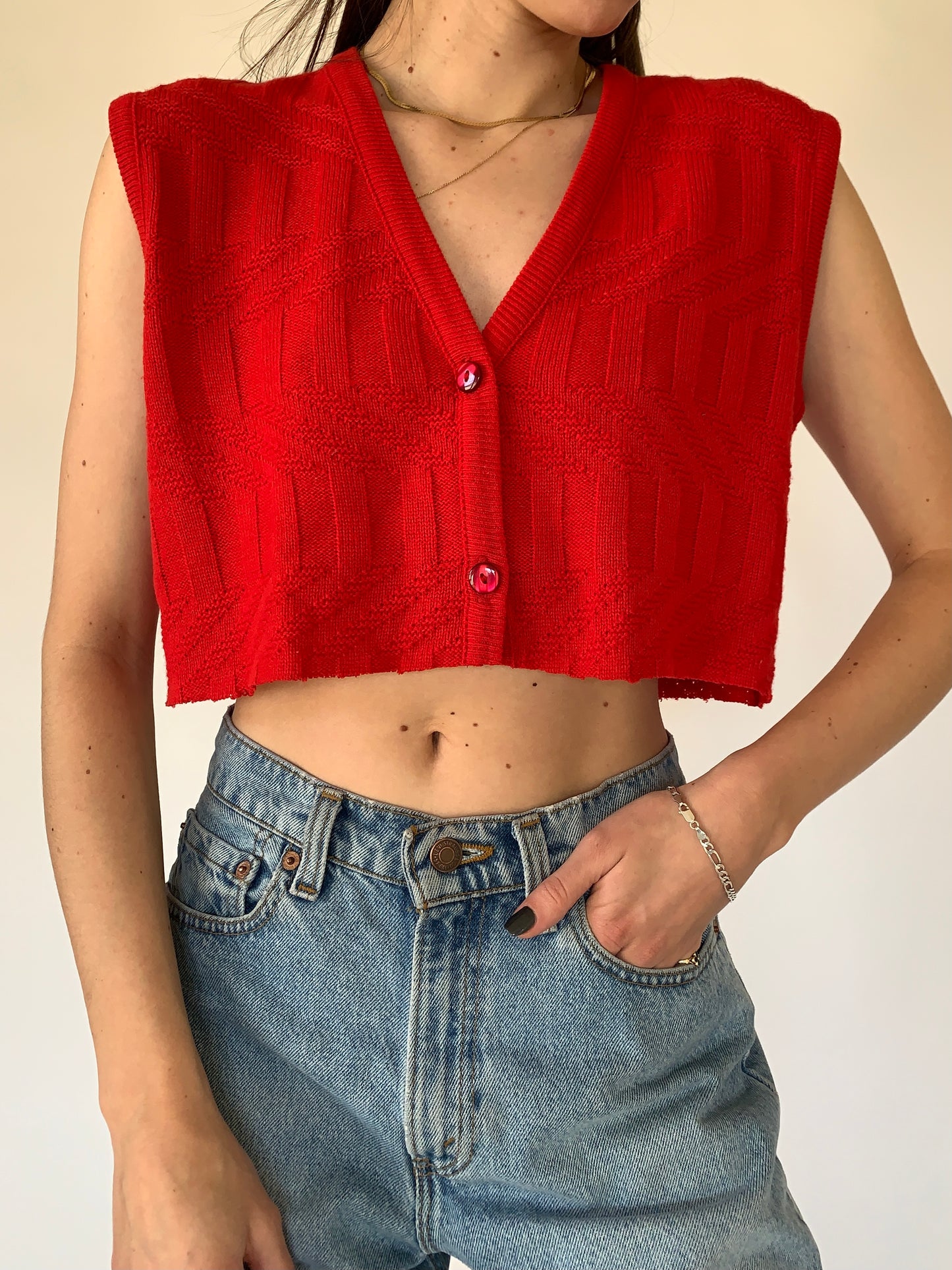 Vintage 1990s Cropped Vest