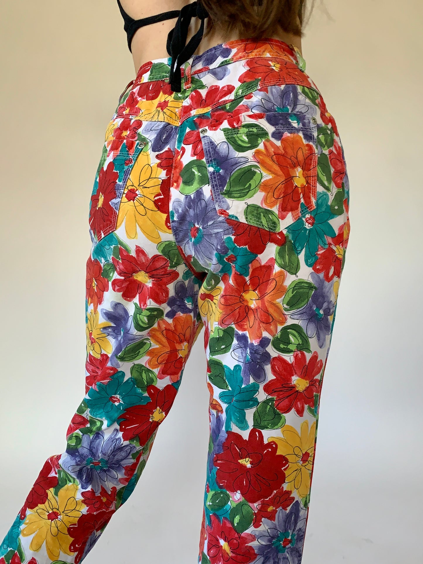 Vintage 1990s Flower Pants