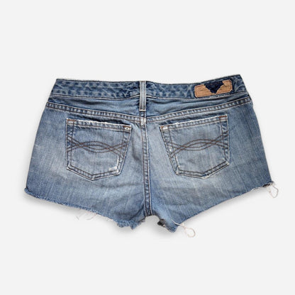 Y2K Low Rise Denim Micro Shorts (XS)