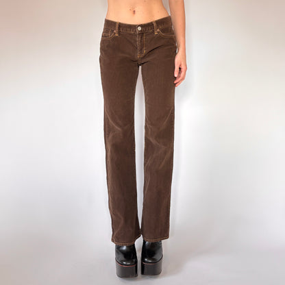 Y2K Chocolate Corduroys (S)