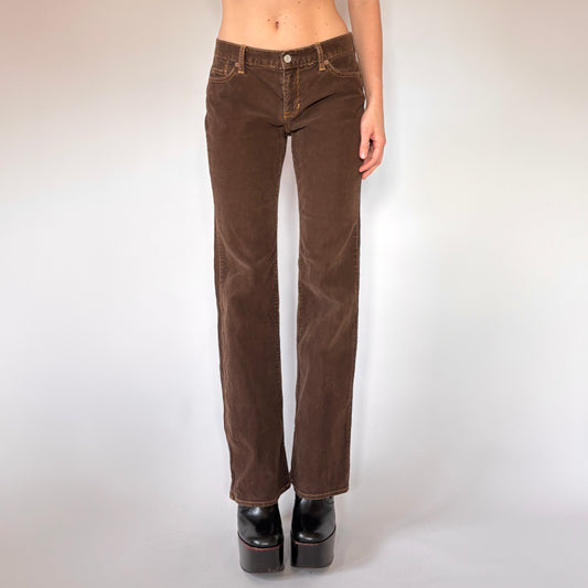 Y2K Chocolate Corduroys (S)