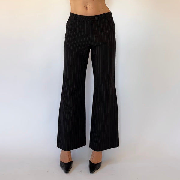 2000s Corpcore Pinstripe Flares (S)