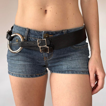 Vintage Leather O Ring Belt (L)