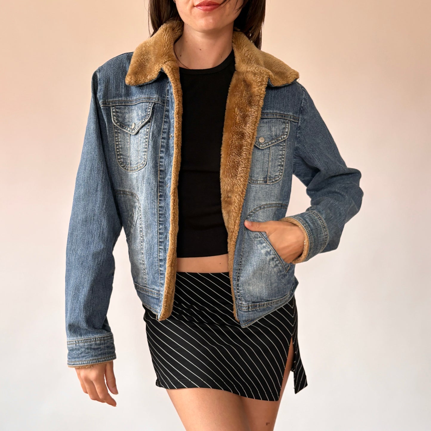 Y2K Cozy Denim Jacket (M)