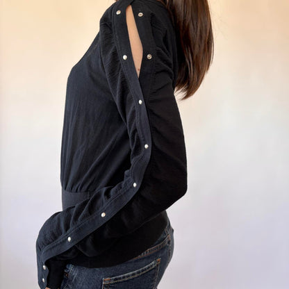 2000s Armani Snap Sleeve Top (M)