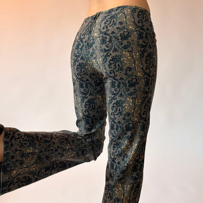 Y2K Tapestry Print Flares (XS)