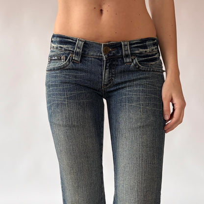 Y2K Low Rise Studded Bootcut Jeans (XXS)