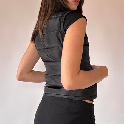 Y2K Black Puffer Vest (XS)