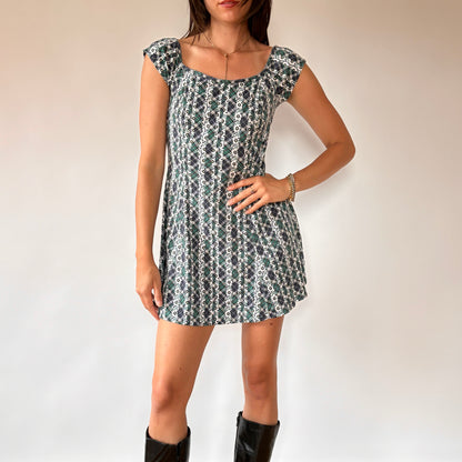 90s Plaid Mini Dress (S)