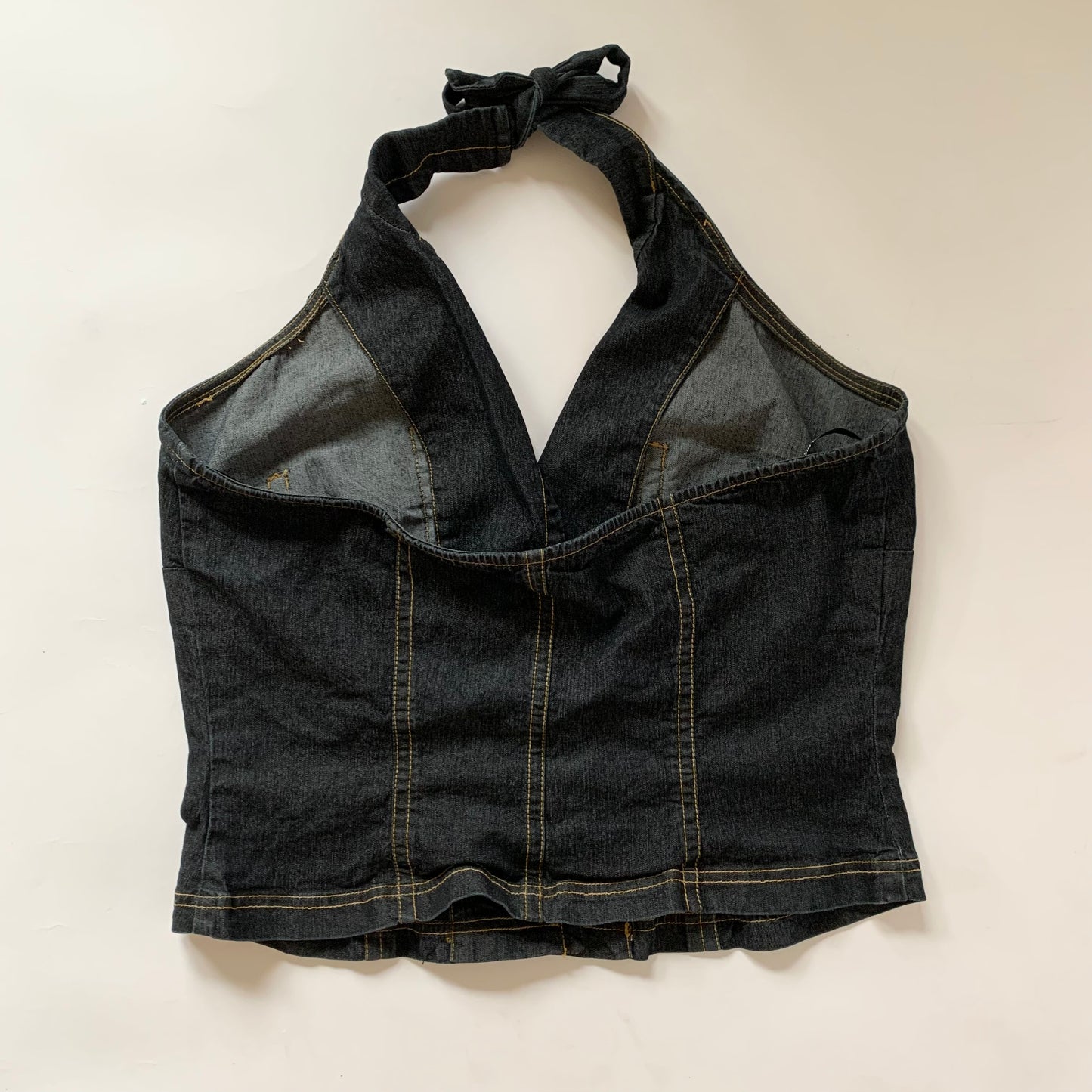 Y2K Denim Halter - XL