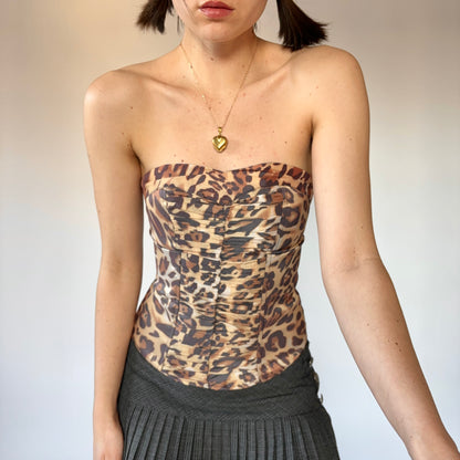 2000s Leopard Bustier (XS)