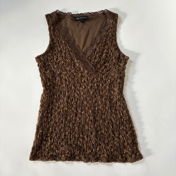 2000s Chocolate Lace Tank (S/M)