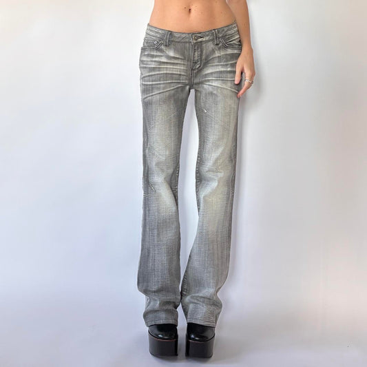 Y2K Faded Gray London Jeans (M)