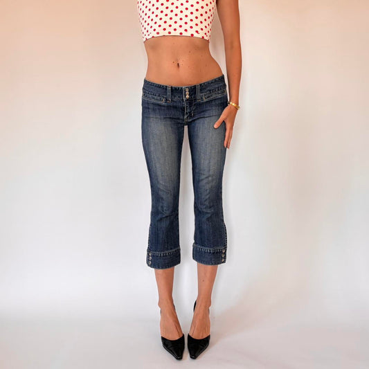 Y2K Low Rise Denim Capris (S)