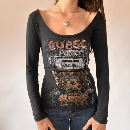 Guess Heavily Beaded Top (S)