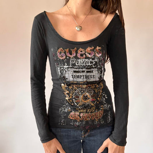 Guess Heavily Beaded Top (S)
