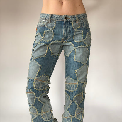 2000s Patchwork Jeans (S/M)