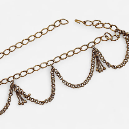 Vintage Gold Tone Drape Chain Belt