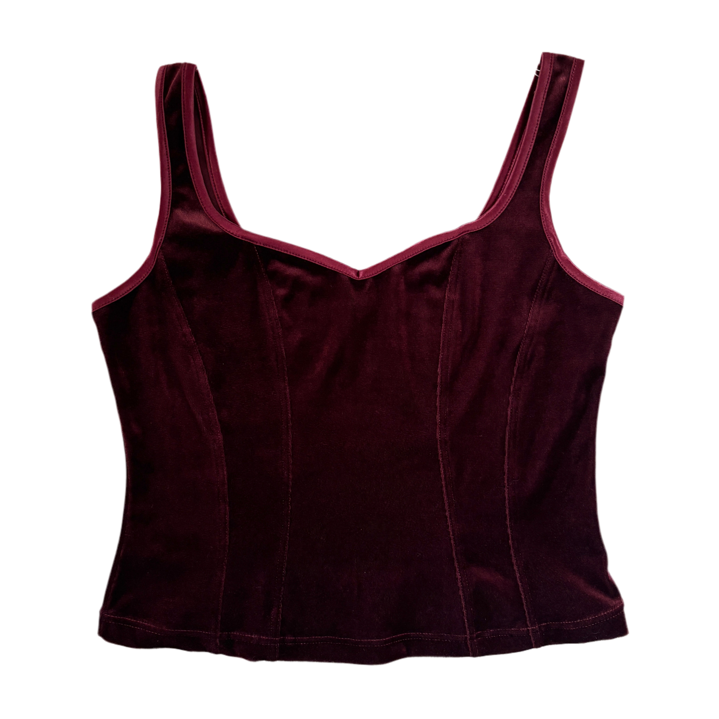 90s Crimson Velvet Tank (S/M)