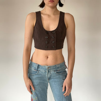 2000s Pinstripe Vest (S)
