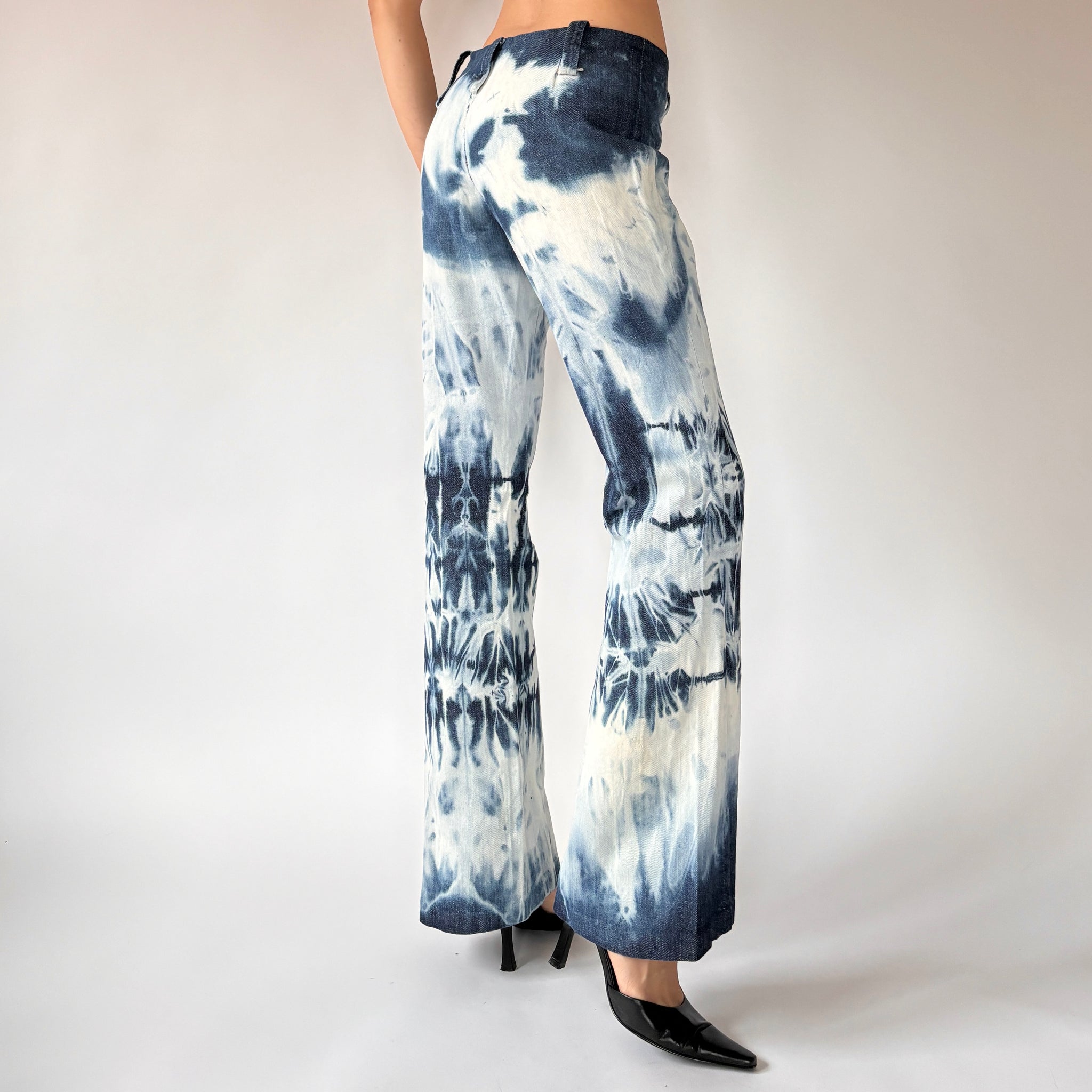 70s Custom Tie Dye Jeans (S)