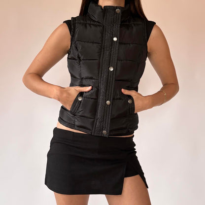 Y2K Black Puffer Vest (XS)