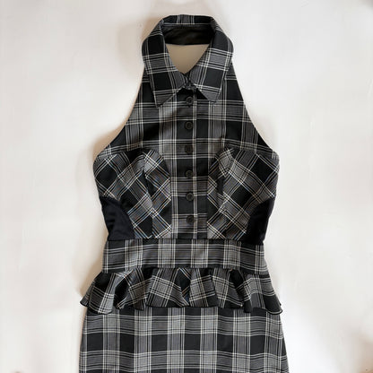 Bebe Plaid Corpcore Dress (S)