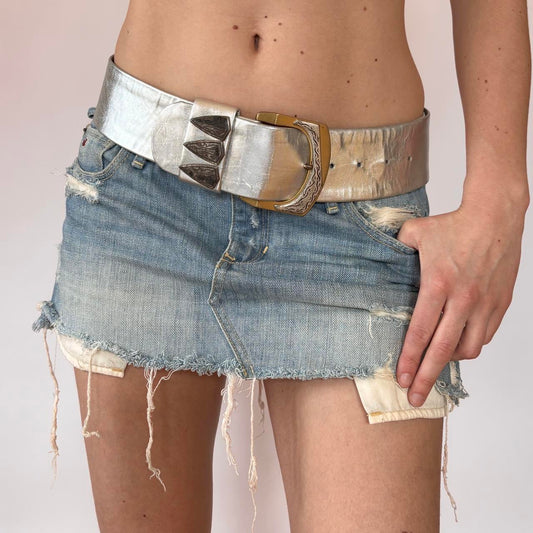 70s Silver Statement Belt (XS/S)