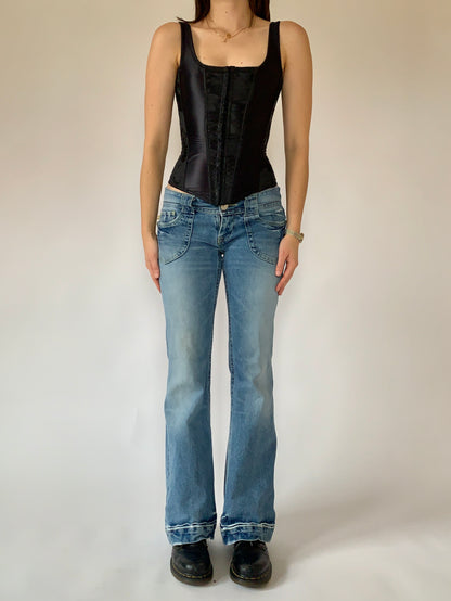 Y2K Low Rise Flare Jeans - Small