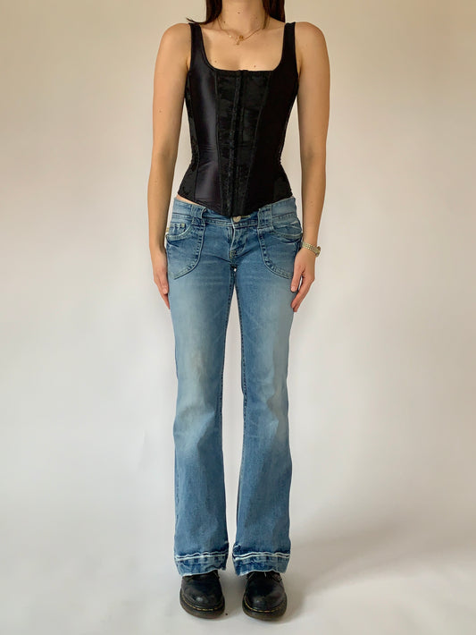 Y2K Low Rise Flare Jeans - Small