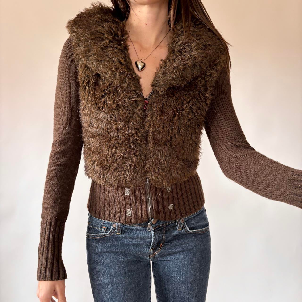 Y2K Furry Zip Up (M)