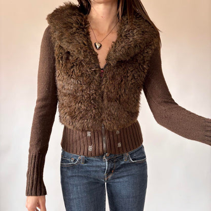 Y2K Furry Zip Up (M)