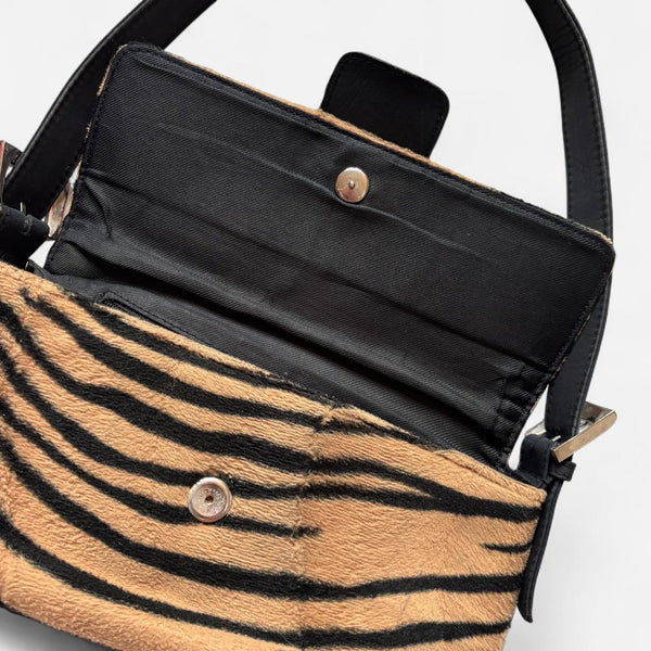 Y2K Fuzzy Tiger Shoulder Bag
