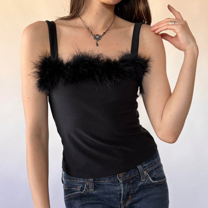 90s Noir Feather Tank (S)