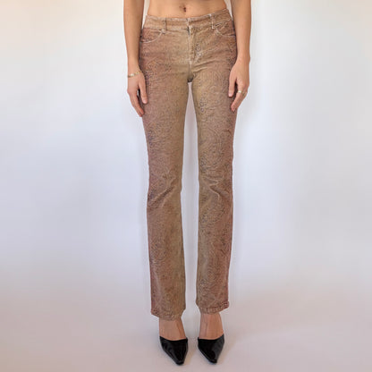2000s Paisley Corduroy Trousers (XS)