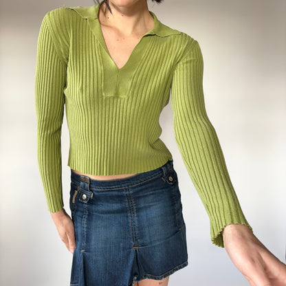 Pistachio Ribbed Knit (S)