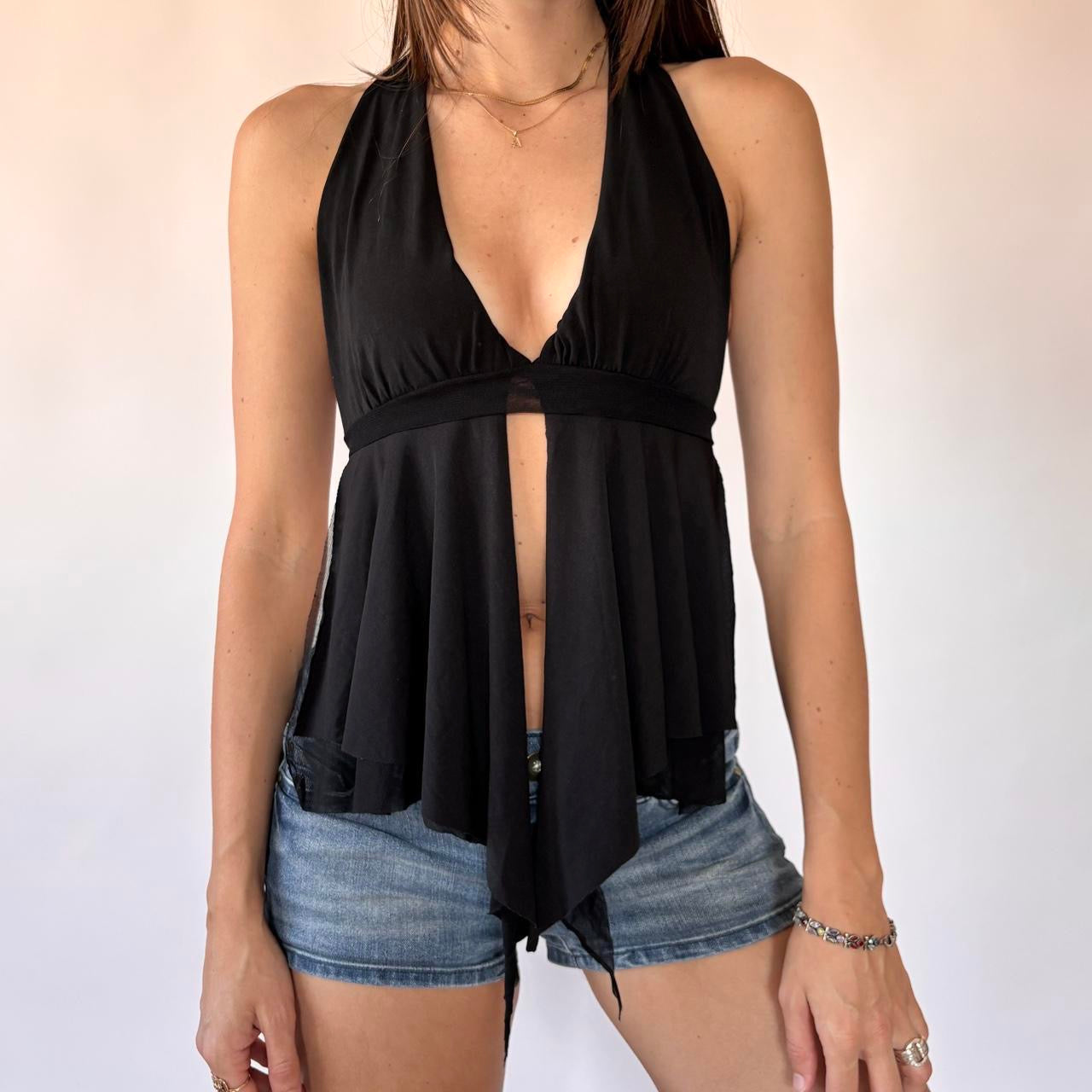 Mesh Split Front Halter (XS/S)
