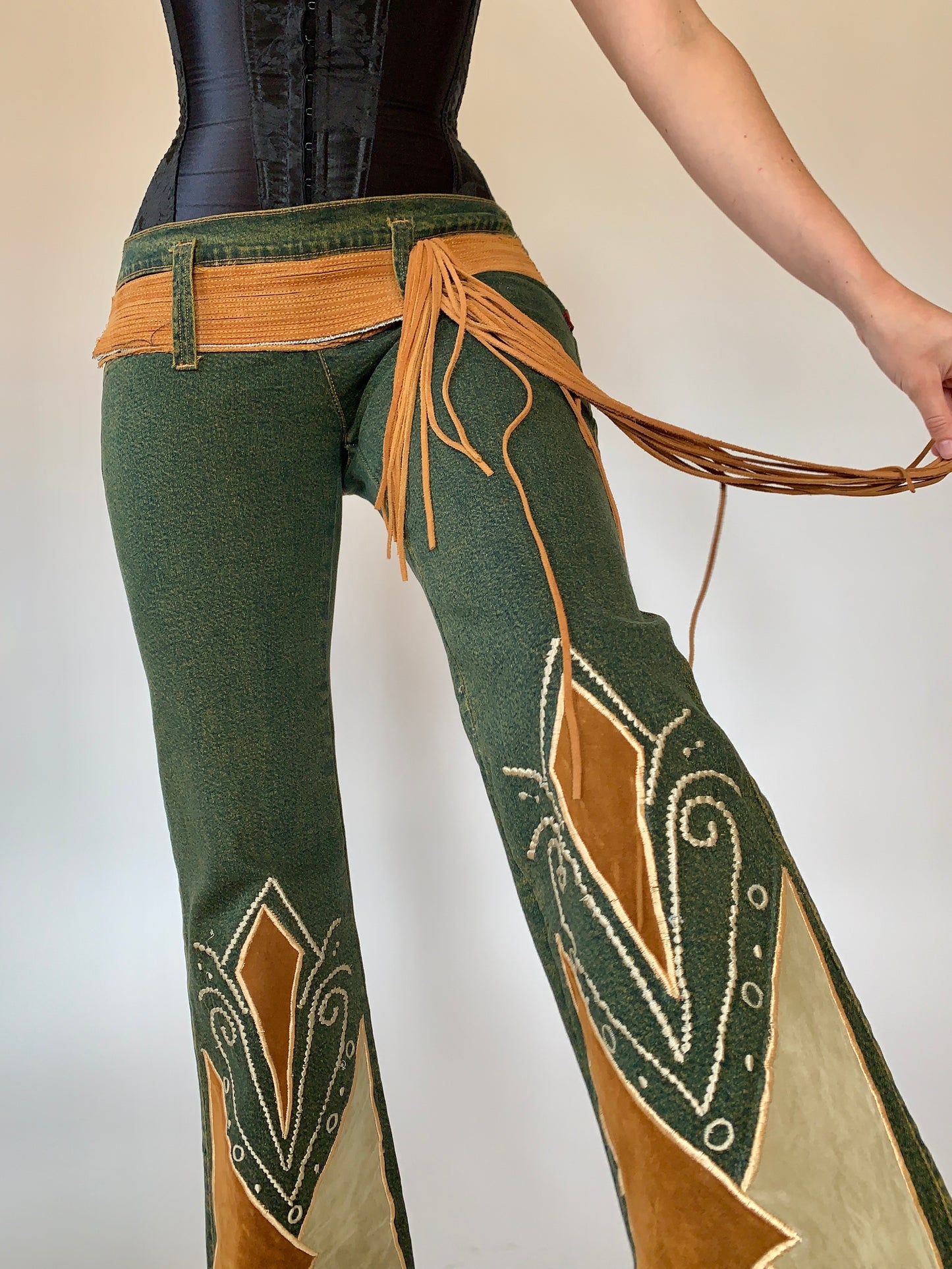 Y2K Boho Jeans - Small