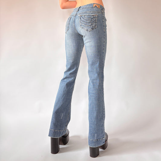 Y2K Low Rise Flare Jeans (XS/S)
