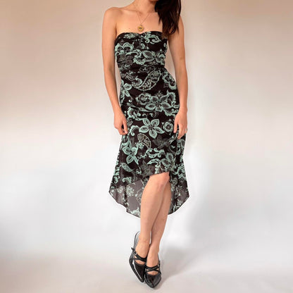 Y2K Mesh Strapless Dress (S)